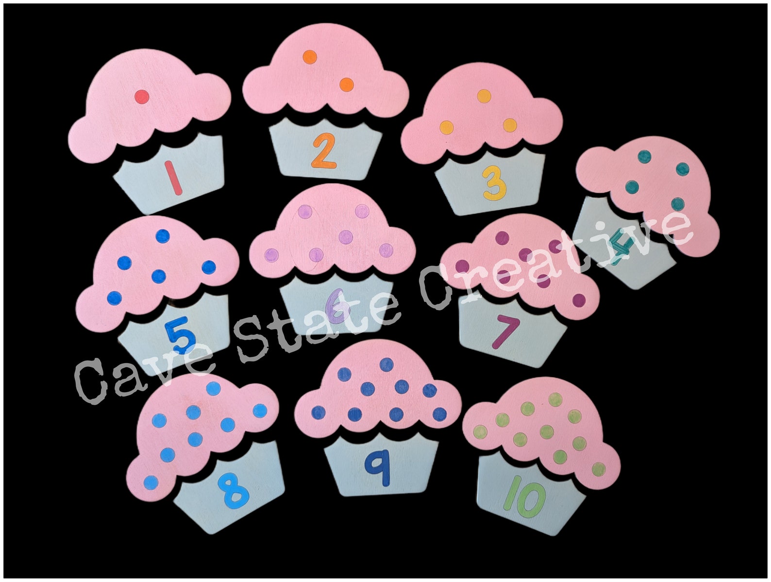 Cup Cake Math Game Cupcake Math Counting Game (digital Download Only) - Etsy