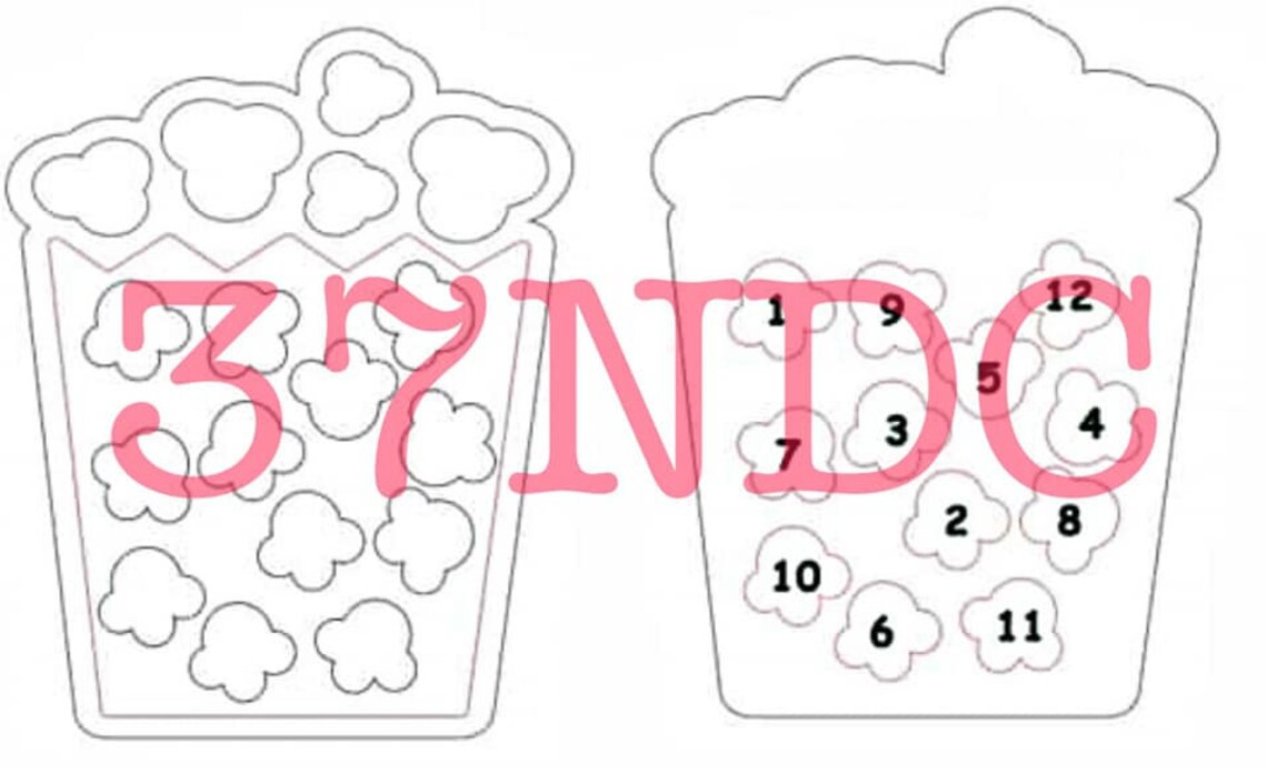 POPCORN MATH GAME Digital File Only Etsy