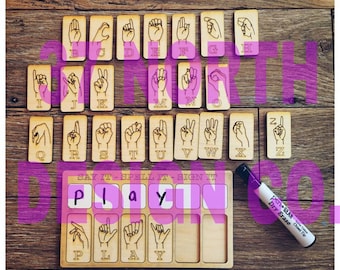 ASL Alphabet Learning Board SVG – Sign Language Digital File