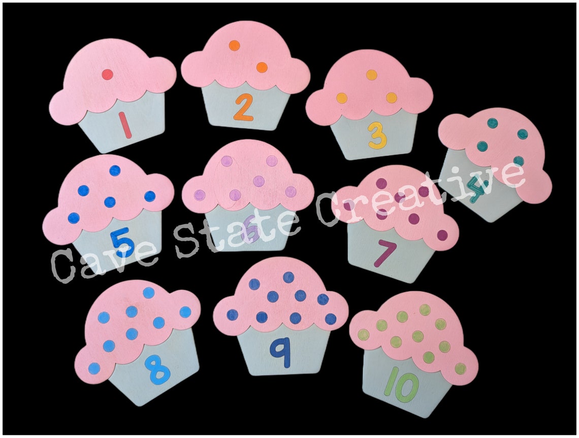 Cup Cake Math Game Cupcake Math Counting Game (digital Download Only) - Etsy