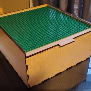 Caja de bloques de construcción GRANDE con tapa deslizante - Archivo de corte digital para láseres hobby (madera de 3 mm)