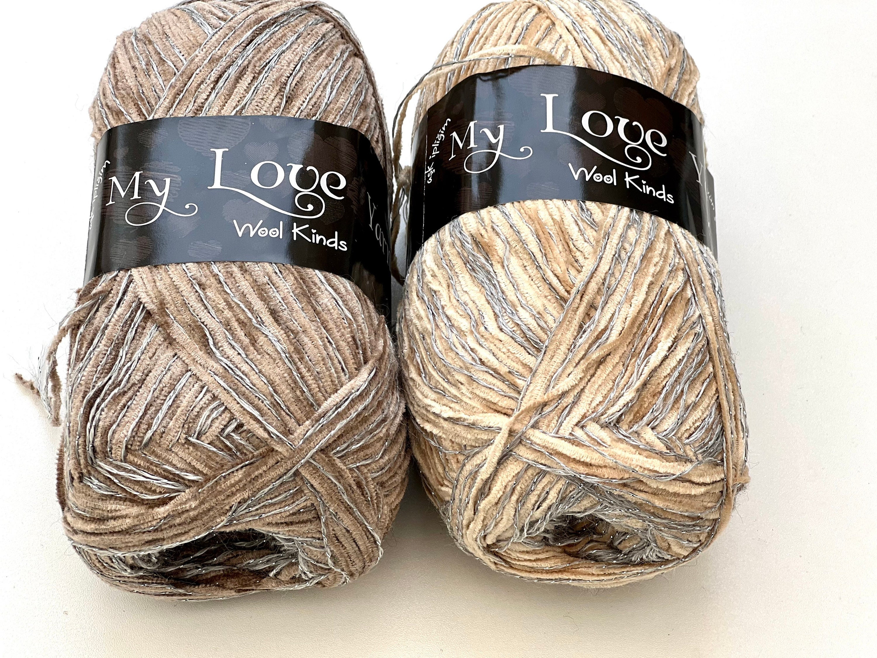 DK Novelty Knitting Yarn . Chenille and Lurex Super Value Etsy UK