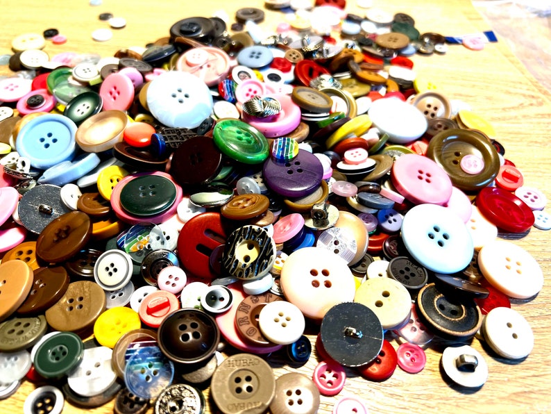 Buttons. Assorted 50g bag resin, plastic. Perfect for knitting, baby toddler cardigans image 2