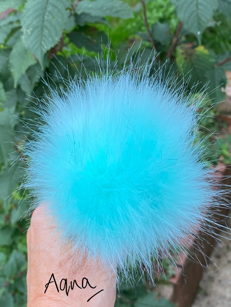 Pompoms. 46 colours available Faux fur. 10cm 4 when puffed out image 10