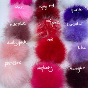 Pompoms. 46 colours available Faux fur. 10cm 4 when puffed out image 3