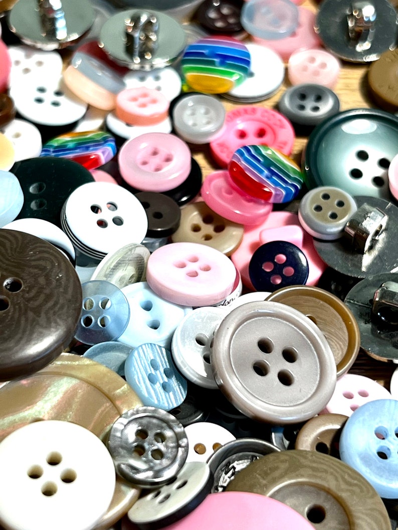 Buttons. Assorted 50g bag resin, plastic. Perfect for knitting, baby toddler cardigans image 6