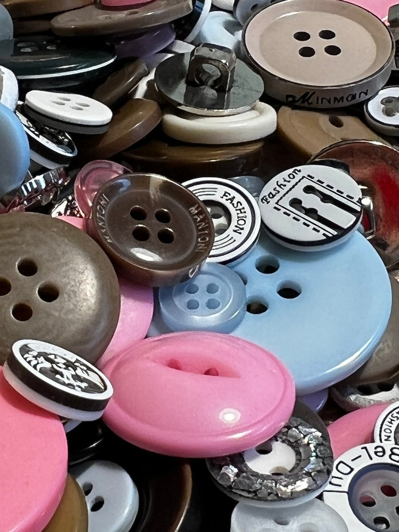 Buttons. Assorted 50g bag resin, plastic. Perfect for knitting, baby toddler cardigans image 4