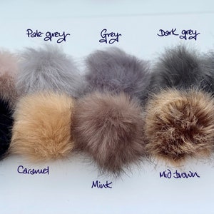 Pompoms. 46 colours available Faux fur. 10cm 4 when puffed out image 2