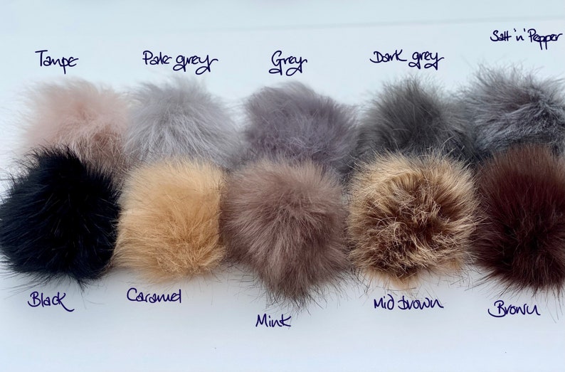 Pompoms. 46 colours available Faux fur. 10cm 4 when puffed out image 2