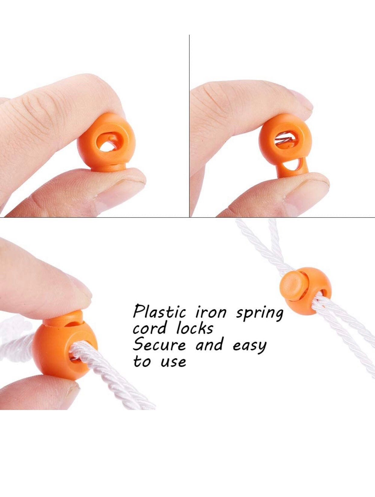 Toggle Spring Rnd Cord Locks Plastic Spring Round Cord Locks End Round Stoppers Toggles ...