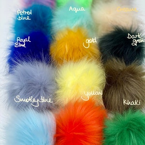 Pompoms. 46 colours available Faux fur. 10cm 4 when puffed out image 4