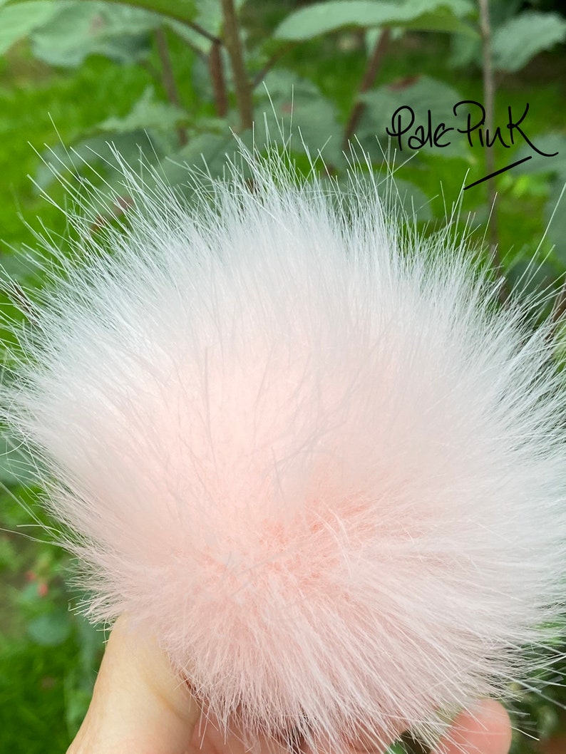 Pompoms. 46 colours available Faux fur. 10cm 4 when puffed out image 8