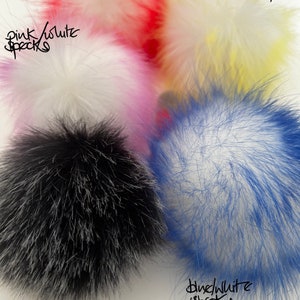 Pompoms. 46 colours available Faux fur. 10cm 4 when puffed out image 5