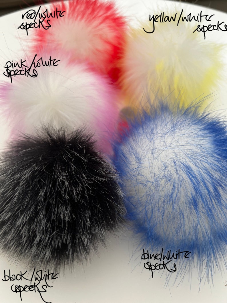 Pompoms. 46 colours available Faux fur. 10cm 4 when puffed out image 5