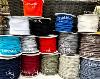 Cord strong cord for drawstring 4mm. 15 colours