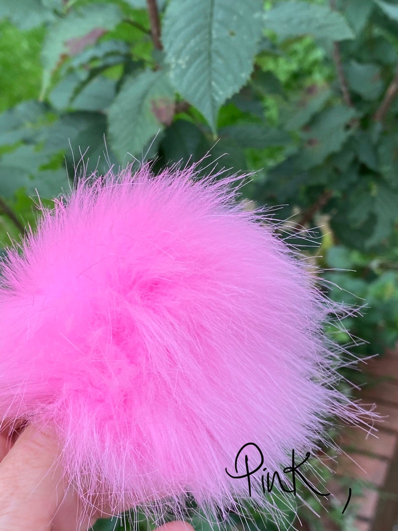 Pompoms. 46 colours available Faux fur. 10cm 4 when puffed out image 9