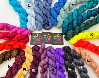 Mini skeins 75/25 merino nylon 18g