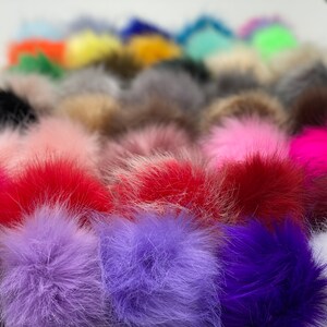 Pompoms. 46 colours available Faux fur. 10cm 4 when puffed out image 7