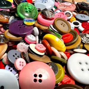 Buttons. Assorted 50g bag resin, plastic. Perfect for knitting, baby toddler cardigans image 1