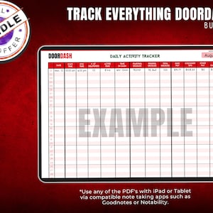 Doordash Trackers, Mileage, Daily Activity, Earnings, Delivery ...