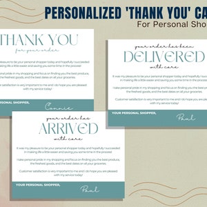 Thank You Card Bundle for Personal Shoppers, Customer Appreciation, Thank You, Personal Note, Grocery Shopper, Personal Shopper, Personalize
