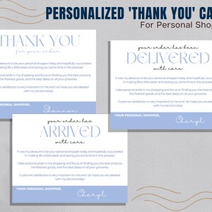 Thank You Card Bundle for Personal Shoppers, Customer Appreciation, Thank You, Personal Note, Grocery Shopper, Personal Shopper, Personalize