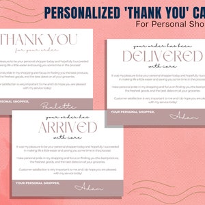 Thank You Card Bundle for Personal Shoppers, Customer Appreciation, Thank You, Personal Note, Grocery Shopper, Personal Shopper, Personalize