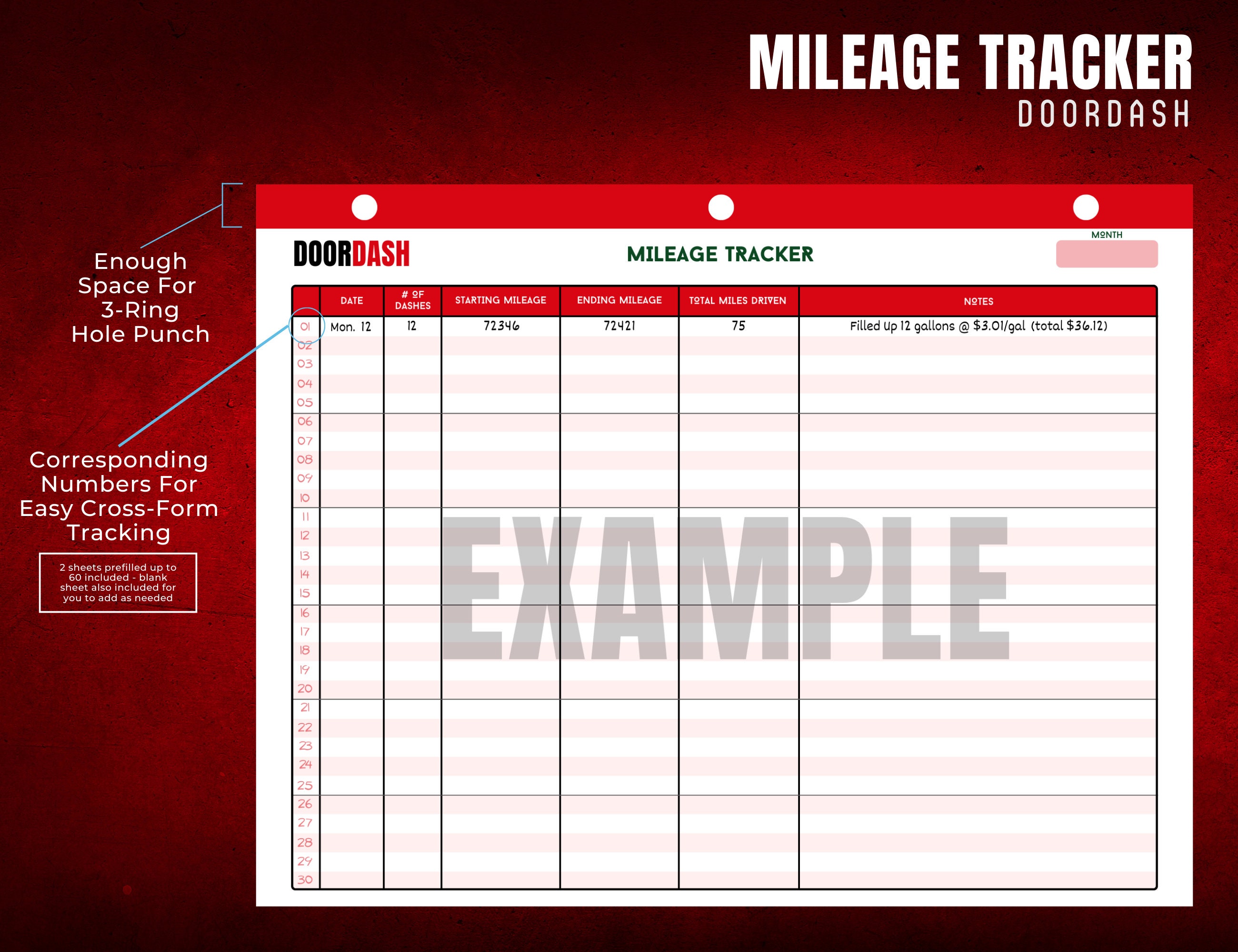 How to make Doordash driving log. – ExpressMileage