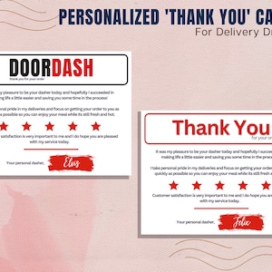 DoorDash, Entrega, Entrega de comida, Obrigado do cliente, Cartão de agradecimento, Nota de agradecimento, DoorDash, Gig Worker, Dasher, Driver