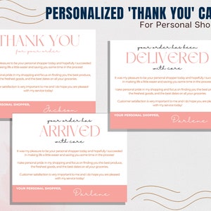 Thank You Card Bundle for Personal Shoppers, Customer Appreciation, Thank You, Personal Note, Grocery Shopper, Personal Shopper, Personalize