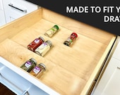 MAPLE Custom Kitchen Spice Rack Drawer Organizer Insert Tray MODULAR Organize Your Life With Custom Made to Fit Spice Organizers Etsy
