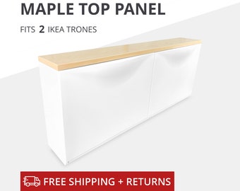 Wood Countertop panel for 2 Ikea Trones shoe cabinet • Maple plywood 3/4" thick • clear natural finish •  top cover shelf • Ikea Mod Hack