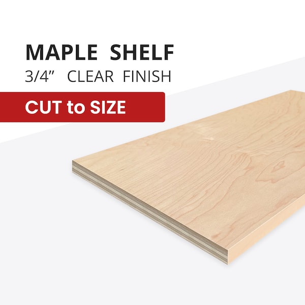 MAPLE Cabinet Shelf - Custom Made to Fit your size with Clear Finish | Extra shelf for Kitchen, Laundry, Craft, Office, Built-in Cabinetry
