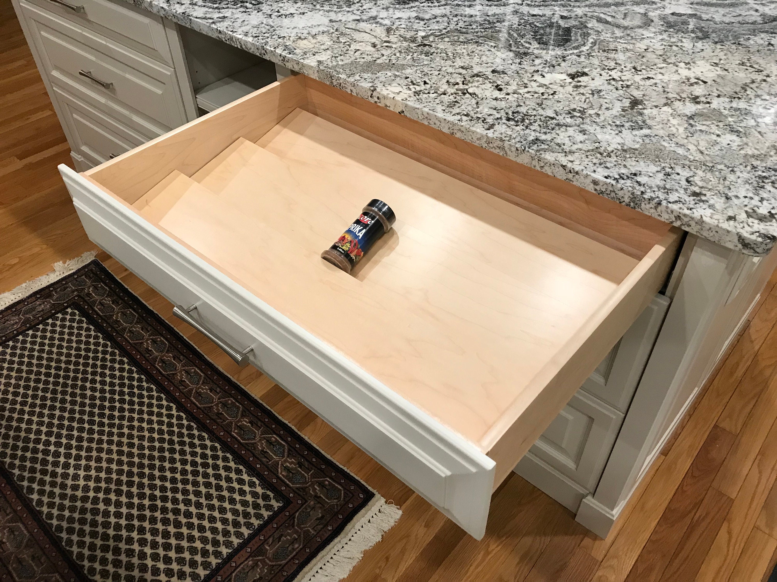 Custom Spice Drawer Insert Made From Solid Maple or Walnut Spice