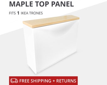 Wood Countertop panel for 1 Ikea Trones shoe cabinet • Maple plywood 3/4" thick • clear natural finish •  top cover shelf • Ikea Mod Hack
