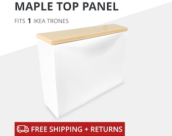 Wood Countertop panel for 1 Ikea Trones shoe cabinet • Maple plywood 3/4" thick • clear natural finish •  top cover shelf • Ikea Mod Hack