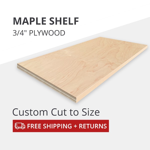 MAPLE Cabinet Shelf - Custom Made to Fit your size with Clear Finish | Extra shelf for Kitchen, Laundry, Craft, Office, Built-in Cabinetry