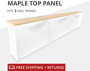 Wood Countertop panel for 3 Ikea Trones shoe cabinet • Maple plywood 3/4" thick • clear natural finish •  top cover shelf • Ikea Mod Hack