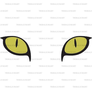 Cat Eyes Cut Files for Cricut Clip Art Silhouettes (eps Svg Pdf