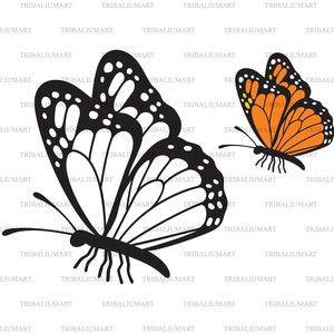 Schmetterling. Schnittdateien für Cricut. Clip Art Silhouetten (eps, svg, pdf, png, dxf, jpeg).