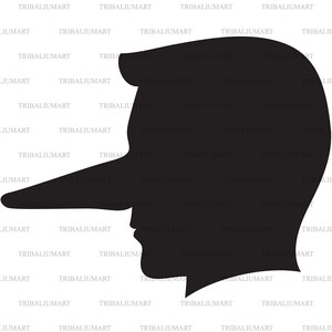 Mens met lange neus. Knip bestanden voor Cricut. Illustraties silhouetten (eps, svg, pdf, png, dxf, jpeg).