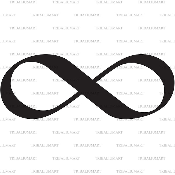 Infinity sign. Cut files for Cricut. Clip Art silhouettes (eps, svg, pdf, png, dxf, jpeg).