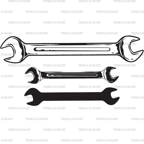 Wrench Dxf Files Etsy