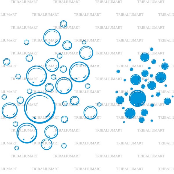 Bubbles. Cut files for Cricut. Clip Art silhouette (eps, svg, pdf, png, dxf, jpeg).