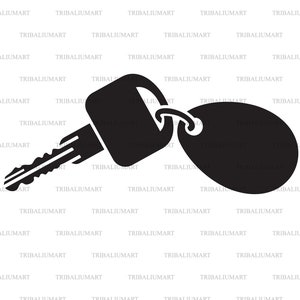 Autoschlüssel. Dateien für Cricut ausschneiden. ClipArt Silhouetten (eps, svg, pdf, png, dxf, jpg).