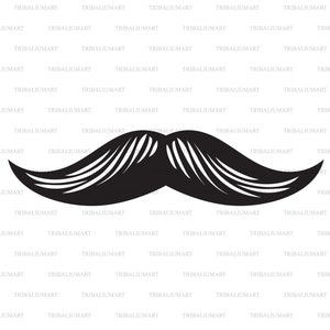 Schnurrbar-Ikone. Dateien für Cricut schneiden. Clip Art Silhouette (eps, svg, pdf, png, dxf, jpeg).