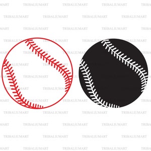 Baseball-Ball. Dateien für Cricut ausschneiden. ClipArt Silhouette (eps, svg, pdf, png, dxf, jpg).