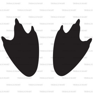 Empreintes de pingouins (traces de pieds). Couper des fichiers pour Cricut. Silhouettes clipart (eps, svg, pdf, png, dxf, jpeg).