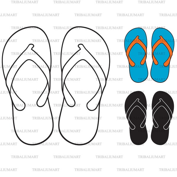 Flip Flop Clip Art - Etsy