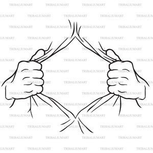 Superheld Open Shirt. Man scheurt weg. Gescheurd of open shirt. Hand scheuren kleding. Knip bestanden voor Cricut (eps, svg, pdf, png, dxf, jpeg).